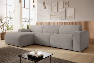 Image de AX LIVING Canapé forme L Didim mini Beige 310 cm de large, élégant G