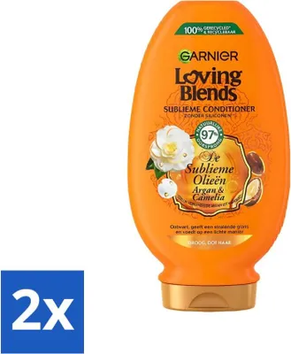 Obrázek produktu pro Garnier Loving Blends Kondicionér s arganovým a kaméliovým olejem, 250 ml - hodnotné balení - 2 kusy