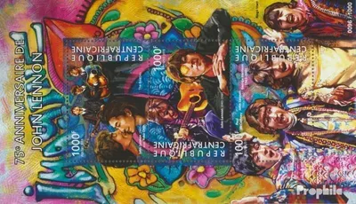 Produktbild von Briefmarken Zentralafrikanische Republik 2015 Mi 5485-5487 Kleinbogen (kompl. Ausgabe) postfrisch John Lennon