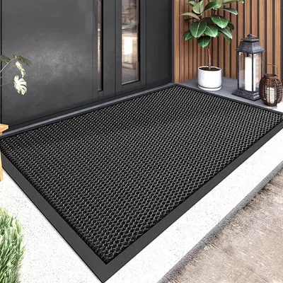 Productafbeelding van Deurmat voor buiten, antislip, 43 x 76 cm, zwart
