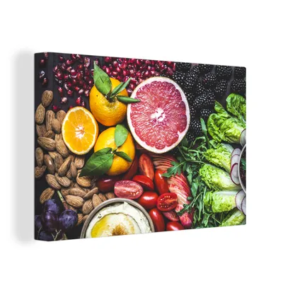 Obrázek produktu pro OneMillionCanvasses® Malba na plátně Nástěnná malba na plátně - Zelenina - Ovoce - Barvy - 150x100cm