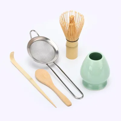 Produktbild von Matcha Besen Set mit Bambus und Sieb
