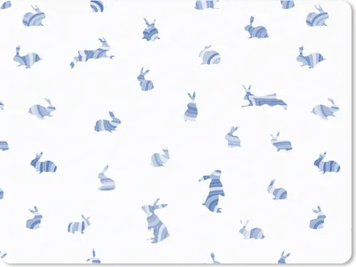 Produktbild von MuchoWow® Mauspad Mousepad Kaninchen - Muster - Hase 40x30 cm - Mousepads - Maus Mat - Pad - Mausunterlage - Anti Rutsch