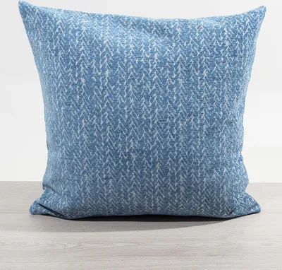 Produktbild von Kissen Deko von Lysel - blau Asilah 48x48 Polyacetylen Polyester Baumwolle kissenbezug Dekokissen