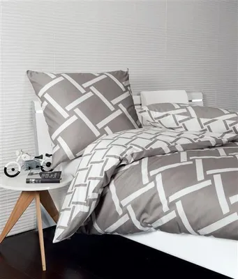 Produktbild von Janine Bettwäsche J.D. 8480 07 taupe Mako Satin 135 cm x 200 cm