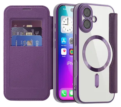 Obrázok produktu pre Techsuit – SmartMag Book Case knižkové puzdro na iPhone 17 – fialové