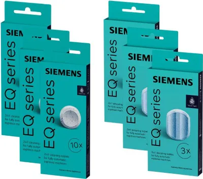 Produktbild von SIEMENS TZ80001 + TZ80002 30 Reinigungstabletten + 9 Entkalkungstabletten für EQ Series