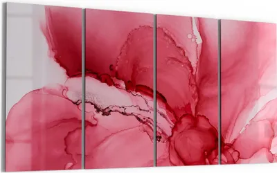 Produktbild von DEQORI Glasbild Echtglas 4x30x60 cm 'Rosige Abstraktion' Wandbilder XXL groß