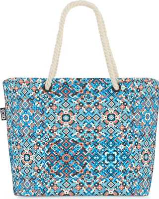 Produktbild von VOID Azteken Muster Geometrisch Strandtasche Shopper 58x38x16cm 23L XXL Einkaufstasche Tasche Reisetasche Beach Bag