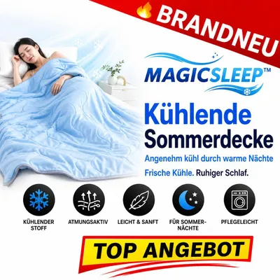 Produktbild von MagicSleep™ Kühlende Sommerdecke Eisdecke Bettdecke Kühldecke Decke mit Kühlung: Frozen Blau
