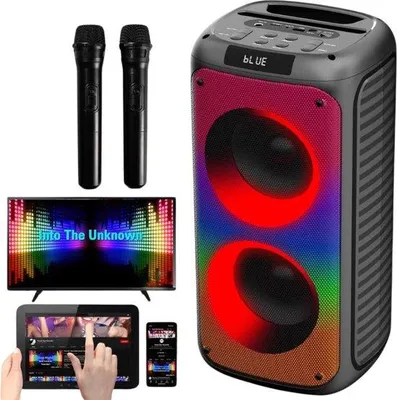 Produktbild von Karaoke-Set für Erwachsene mit 2 Drahtlosen Mikrofonen