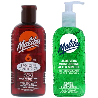 Obrázek produktu pro Malibu SPF6 Bronzing Oil 200ml + aloe gel po opalování 200 ml