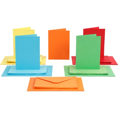 Produktbild von Creativ Company 23107, Blau, Grün, Orange, Rot, Gelb, Einfarbig, A6 (105 x 148 mm), weich, 105 mm, 150 mm