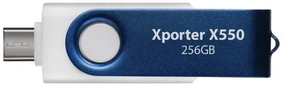 Zdjęcie produktu dla Xporter X550 256 GB (niebiesko-biały, USB-A i USB-C 3.2 Gen 1)