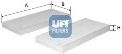 Produktbild von UFI 53.080.00 Innenraumfilter Pollenfilter für HONDA HR-V (RU)