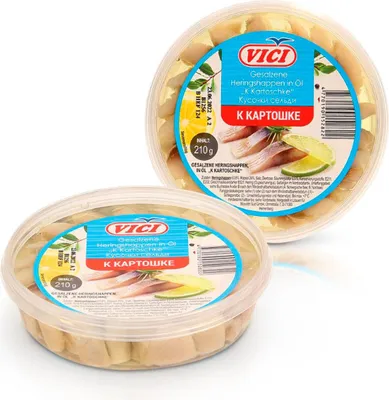 Produktbild von Gesalzene Heringshappen (Clupea harengus) ohne Haut, in Öl "K Kartoschke" 210g