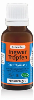 Zdjęcie produktu dla Krople imbirowe Dr Muche z kroplami tymiankowymi, roztwór 20 ml