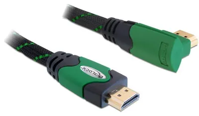 Image de DELOCK Câble HDMI Ethernet A -> A St/St 2.00m 90° droite 4K