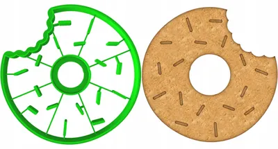 Obrázek produktu pro Cookie Monster, forma na vykrajování sušenek, 8 kusů, tvar koblihy
