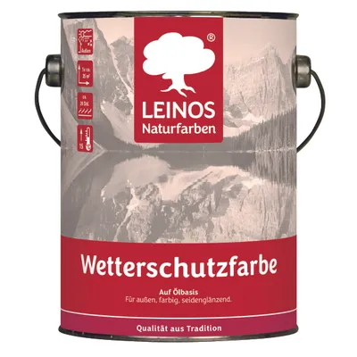 Produktbild von LEINOS Wetterschutzfarbe Rebschwarz 2,5 l für Holz außen, auf Naturölbasis