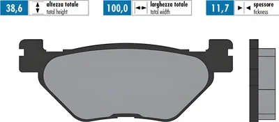 Obrázek produktu pro Organické brzdové destičky Polini pro Yamaha T-Max500