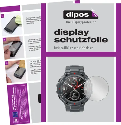 Produktbild von 2x Schutzfolie für Amazfit T-Rex Smartwatch klar Displayschutzfolie Folie Display Schutz dipos