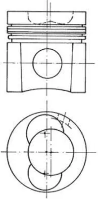 Produktbild von KOLBENSCHMIDT 94412600 Kolben für MAN M 90 M 2000 L M 2000 M L 2000