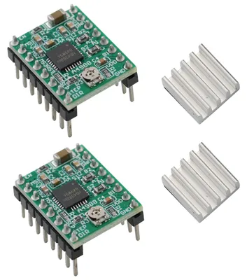 A4988 Schrittmotor-Treibermodul 2er-Pack 3,3-5 V für 3D-Drucker