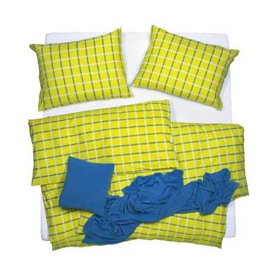 Obrázek produktu pro SCANquilt povlečení KLASIK kostka zelinkavá 100% bavlna 140 x 200/70 x 90 cm