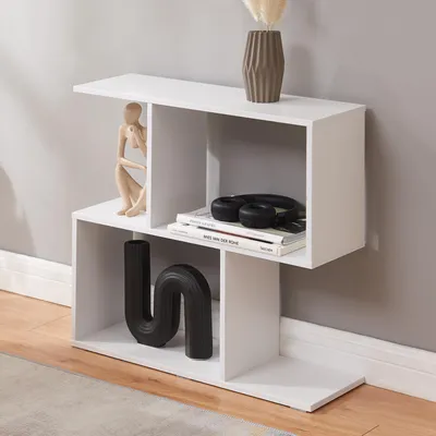 Produktbild von Beistelltisch 'Koxjö' Standregal 57 x 60 x 20 cm Weiß