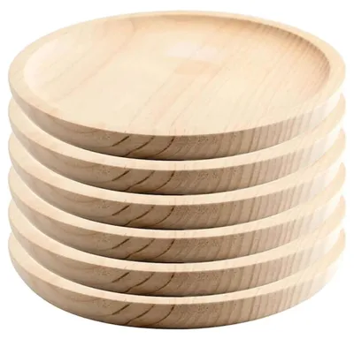 6er-Set runde Holzservierbretter Ø 26 cm – Tapasbretter