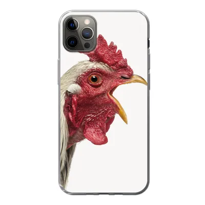 Produktbild von MuchoWow® Handyhülle Schutzhülle Hülle für iPhone 12 Pro Max Hahn - Tiere - Bauernhoftiere - Jungen - Kinder - Mädchen Silikon Softcase Handy Hülle - Hartschale