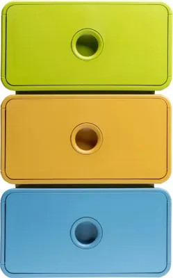 Produktbild von Exacompta 3x Ablagemodul Tiny Box, 1 Schublade, Pop N'Co Farben sortiert 315909D