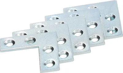 Productafbeelding van KOTARBAU® Set van 25 hoekhoeken 30 x 30 x 10 x 1,5 mm hoekverbinder hoekbeugel platte hoek L-vorm meubelhoek voor het versterken van ramen, deuren, houtconstructies