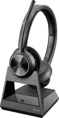 Zdjęcie produktu dla HP Poly Zestaw słuchawkowy Poly Savi 7320 UC Stereo z certyfikatem Microsoft Teams DECT 1880–1900 MHz, Bezprzewodowy, Biuro/centrum telefoniczne, 20 - 20000 Hz, 160 g, Zestaw słuchawkowy, Czarny