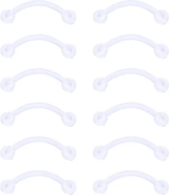 Imagen del producto de Juego de piercings, marca Schmuck, 12 piezas, calibre 14G y 16G, para labios, septum, cejas y ombligo