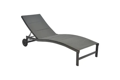 Produktbild von Merxx Gartenliege San Marino, gepolsterte Liegenfläche, grau