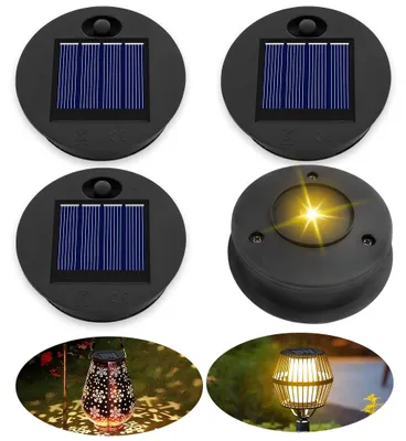 Solar-Ersatzoberteil 7 cm, 4 Stück, warmweiß, IP44