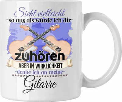 Produktbild von Trendation - Gitarren-Spieler Geschenk Tasse Gitarren Liebhaber Geschenkidee Lustiger Spruch (Weiß)