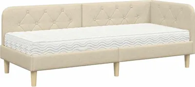 Immagine prodotto di vidaXL Letto angolare crema 80 x 200 cm Tessuto