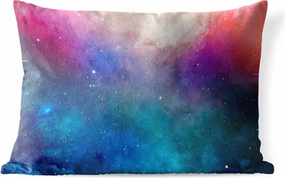 Produktbild von MuchoWow® Outdoor Kissen - Aquarell - Sternenhimmel - Blau - Rosa - 60x40 cm - Wetterfest - Lounge Kissen - Zierkissen - Kissen für Innenräume