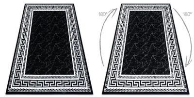 Zdjęcie produktu dla Dywan GLOSS nowoczesny 2813 87 stylowy, ramka, grecki / szary czarny 280x370 cm