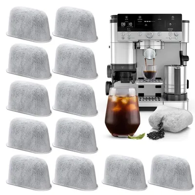 Immagine prodotto di Filtri per macchine da caffè, 12 pezzi, in tessuto non tessuto, compatibili con Ninja ES601, 655, 701. Cartucce di ricambio per filtro dell'acqua a carbone attivo