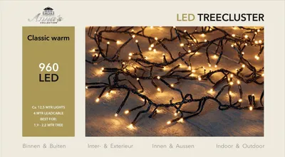 Productafbeelding van 1,9-2,2m treecluster 12,5m/960led classic warm Anna's collection