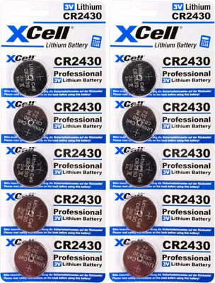Image de 10x CR2430 pile bouton au lithium 3V / 290mAh (2x pack de 5)
