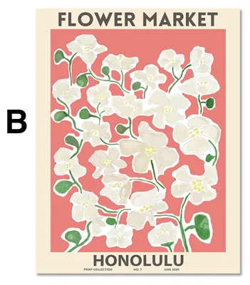 Produktbild von Poster Matisse Flower Market Museum | Bilder Wohnzimmer | Wandbilder Schlafzimmer | Deko Print ohne Rahmen | Bilder Matisse Bunt · Motiv B · 40 × 50 cm