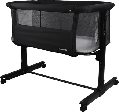 Produktbild von Mamaloes Noé Schwarz Co-Sleeper Wiege zu Bett ML040710