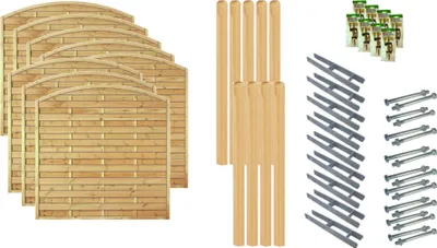 Produktbild von Zaun / Sichtschutzzaun / Maxi-Bogen 6, (Set), 8 Elemente, LxH: 1521x180 cm