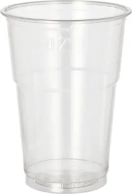 Produktbild von Starpak 50 Trinkbecher R-PET 0,25 l Ø 7,8 cm · 10,7 cm glasklar | Folie (50 Stück)