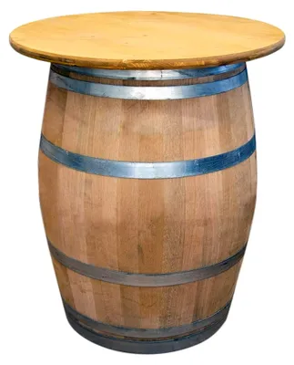 Produktbild von Weinfass als Stehtisch mit Tischplatte D 80 cm - Naturfass